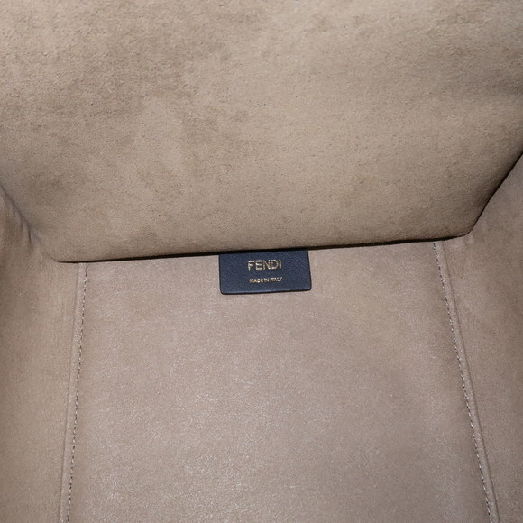 Fendi Zucca Canvas Leather Sunshine Tote Bag Large Khaki Beige - Picture 10 of 11